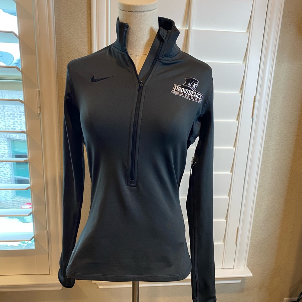 NEW – WOMEN’S “NIKE” 1/2 ZIP DRI FIT LONG SLEEVE DARK GRAY FLEECE - SMALL